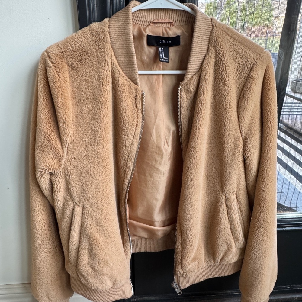 Forever 21 Camel Teddy Jacket